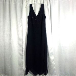 Amanda Smith Beaded Sleeveless Black Dress Size 12